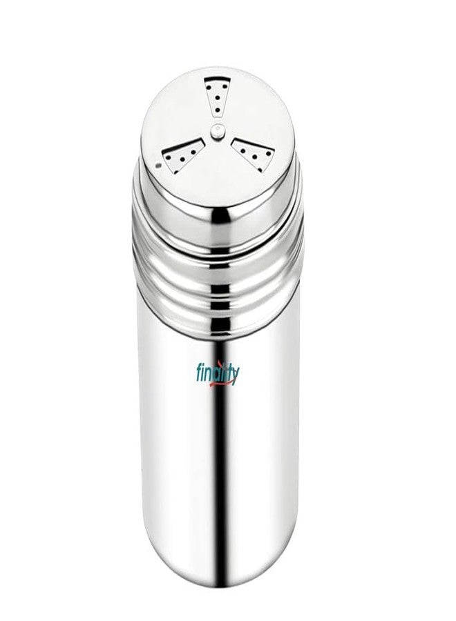 FINALITY Spice Jar Stainless Steel Salt & Pepper Shaker, Oregano, Chilli Flakes Seasoning Sprinkler | Air Tight Kitchen Container | Dining Table Masala Box Dabbi, Small Pack of 2 - Image 1